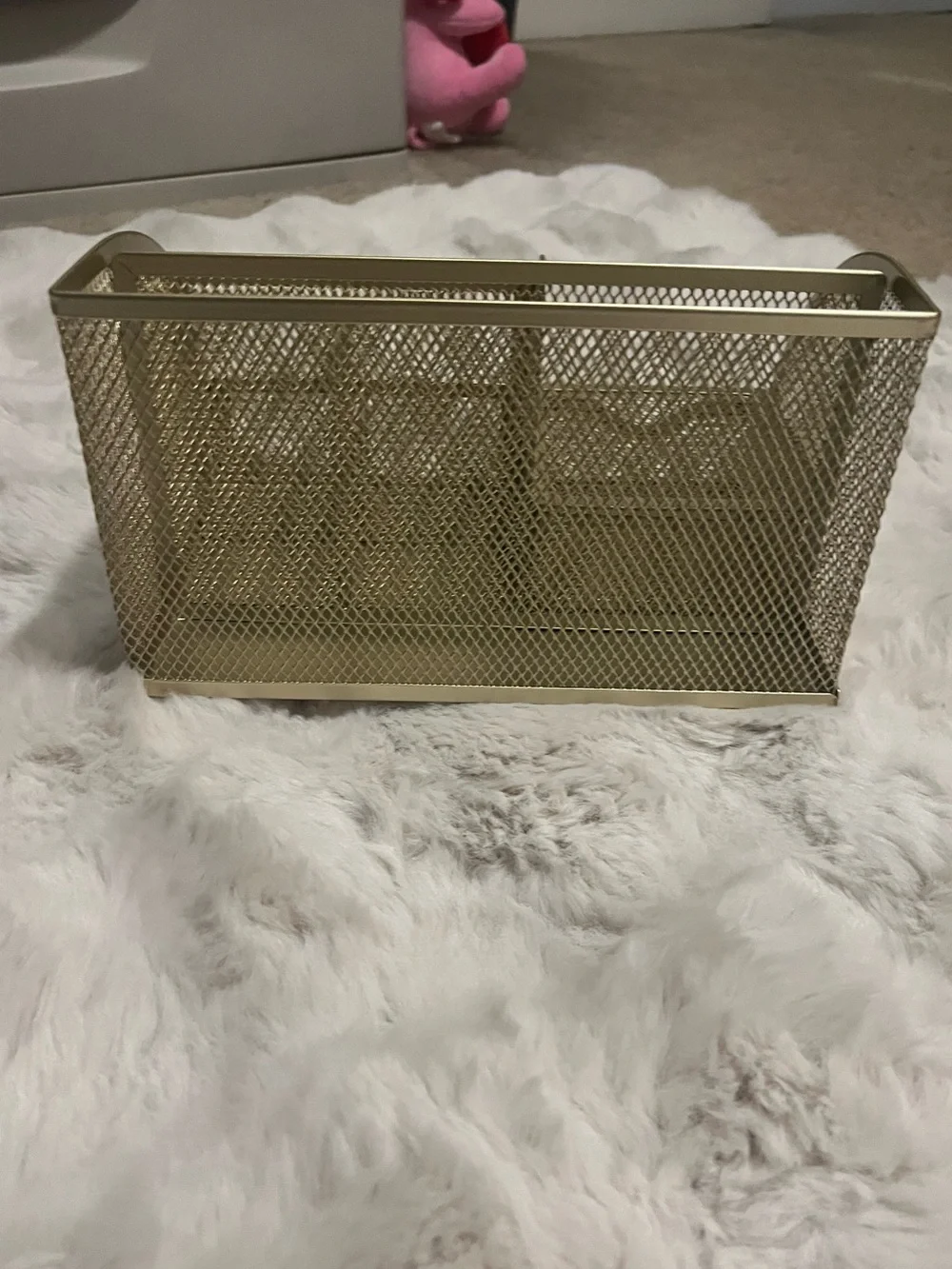 Gold Mesh Desk Organizer